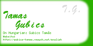 tamas gubics business card