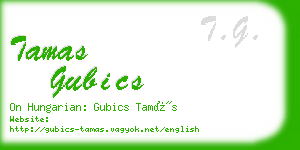 tamas gubics business card